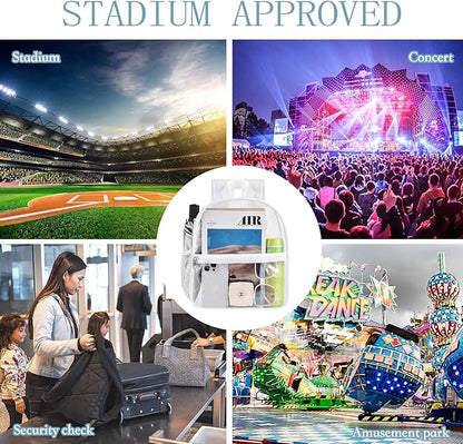 USPECLARE Clear Backpack for Stadium Approved 12×6×12, Water proof Clear Bag for Stadium Events and Concert Work Sport Event
