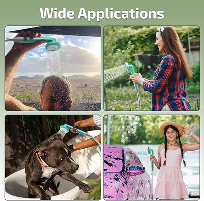 Swonder Portable Camping Shower with Intelligent Water Temperature Display | IPX7 Waterproof Rechargeable Battery Pump - Perfect Outdoor Camp Shower for Travel, Hiking, Pet Bathing