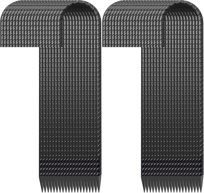 16" Ground Rebar Stakes Heavy Duty J Hook Ground Anchors, 5/16 inch Curved Steel Tent Stakes Anti Rust Steel Ground Stakes for Chain Link Wire Fencing, Pack of 40, Black
