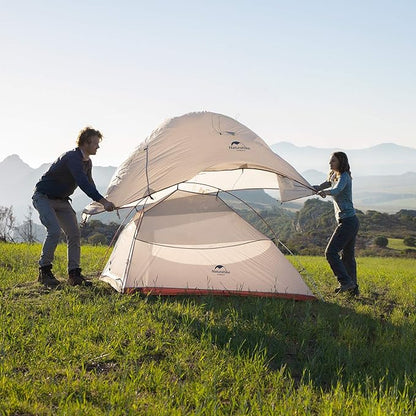 Naturehike Cloud-Up 2 Person Tent Lightweight Backpacking Tent with Footprint - Free Standing Ultralight Camping Hiking Backpack Tents Two Person Tent