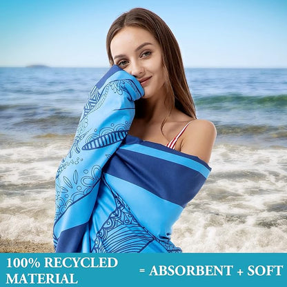 Your Choice Microfiber Beach Towels, Sand Free Beach Towel, Quick Dry Beach Towel, Extra Large Beach Towels for Adults, Kids (67x35 Inch, 60x30 Inch), Travel Towel, Camping Towel