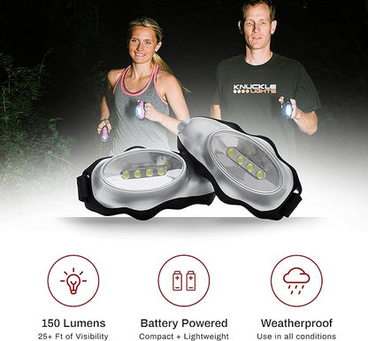 2-Pc Flashlights for Runners and Walkers - Dog Walking Flashlight - Grab and Go Lightweight Night Running Light (Black)