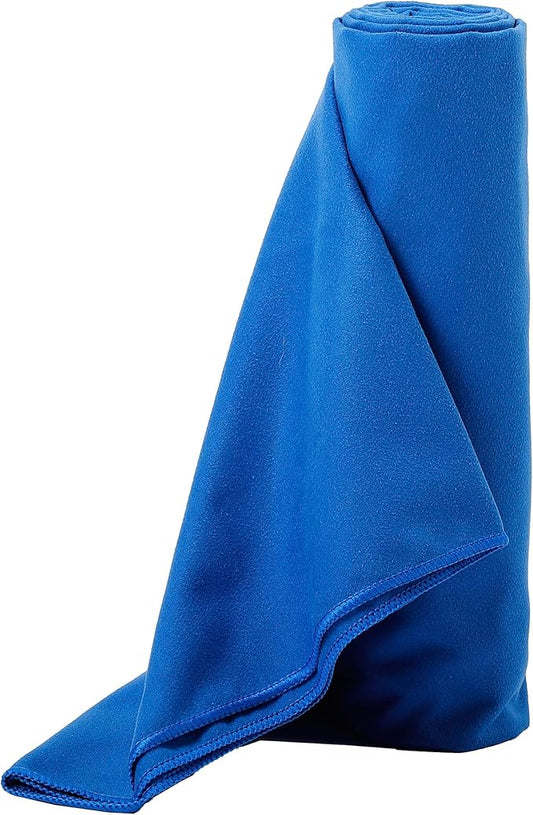 BIRDROCK HOME Multi-Purpose Microfiber Towel for The Beach, Travel, Pets or Camping - Large 31 x 63” - Blue - Quick-Dry - Absorbent Lightweight Compact - Bag - Kids Hiking Outdoor - Corner Pockets