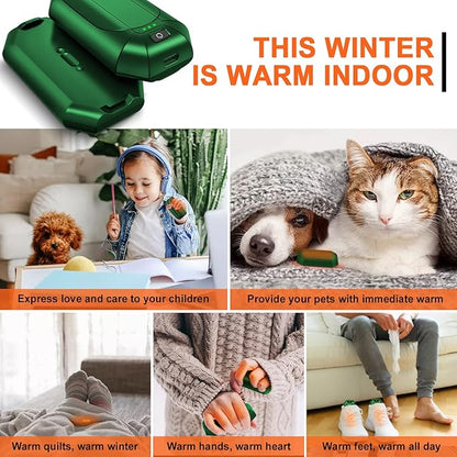 2 Pack Hand Warmers Rechargeable, Electric Hand Warmer Reusable, USB Handwarmers,Outdoor/Indoor/Golf/Camping/Hunting/Pain Relief/Watch Football/Baseball/Warm Gifts for Men Women Kid Birthday Christmas