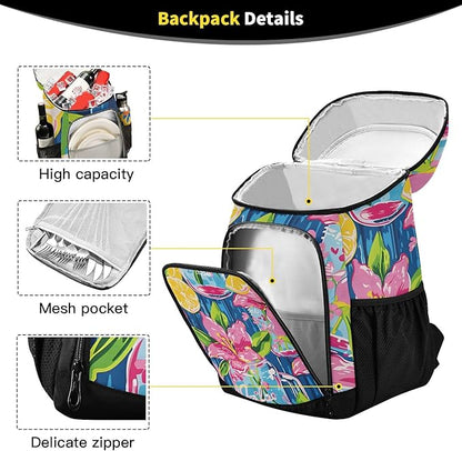 Cooler Backpack Insulated Leak Proof Beach Cooler Bag 30 Cans Waterproof Lightweight Soft Lunch Picnic Cooler for Men Women