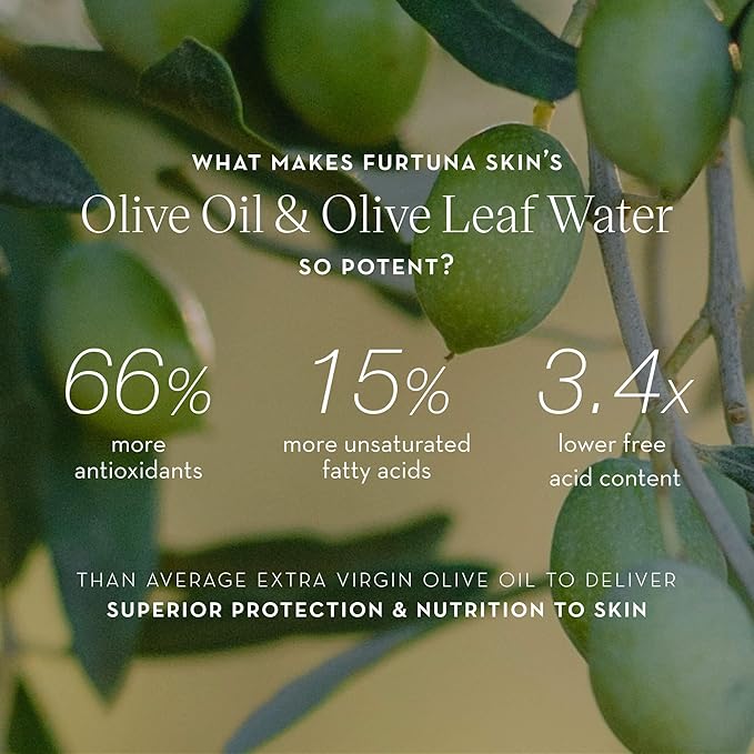 Furtuna Skin Biphase Moisturizing Oil - Hydrating, Plumping & Protecting Face, Neck, and Decollete Oil, Vegan & Cruelty-Free, Organic Olive Oil-Infused, 30ml
