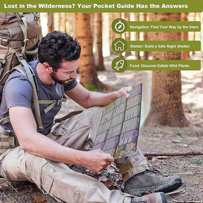 Tiny Pocket Survival Guide EDC Survival Kits Military Grade for Field Emergency, First Aid, Disaster, and Rural Urban Preparedness