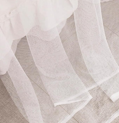 Mengersi Bed Canopy with Lights for Full Queen King Size Bed,4 Corner Post Bed Drapes Canopy for Bed,Canopy Bed Curtains Elegant Bedroom Decoration Accessories(White+Lights)