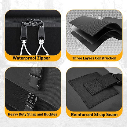 WILDROAD Rooftop Cargo Carrier - 25 Cubic Feet, 600D Ultra Anti-Tear Fabric, Waterproof Car Roof Bag with Soft-Shell, Anti-Slip Mat and 6 Door Hooks - Fits Cars with/Without Racks