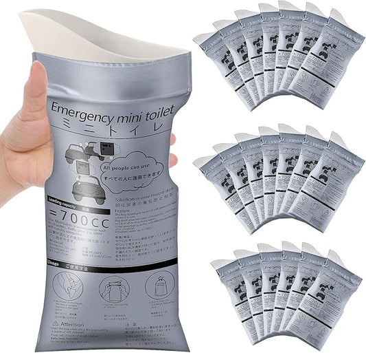 LePvo 20 Pack Disposable Urine Bags, 700ML Travel Pee Bags Unisex Urinal Bag Vomit Bag for Travel Traffic Jam Emergency Portable Car Vomit Bag Disposable Urine Bag for Men Women Kids