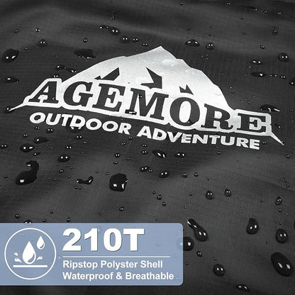 AGEMORE Cotton Flannel Sleeping Bag for Adults, Lightweight XXL Cotton Sleeping Bag for Camping Backpacking or Hiking, Water Resistant 3-4 Season Sleeping bag for Warm & Cool Weather