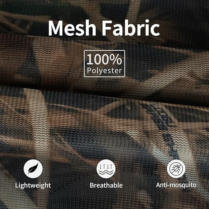 Mosquito Net Suit Camo Hunting Mesh Suit Bug Net Clothing with Hood Outdoor Protection No-See-Ums Garden Camping