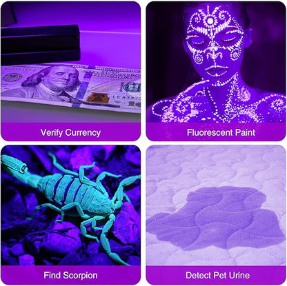 COSOOS UV Flashlight Black Light, Mini Pen Light with 395nm Ultraviolet Blacklight, Waterproof Pet Urine Detector Light for Dog/Cat, Dry Stains, Resin Curing, Bed Bug