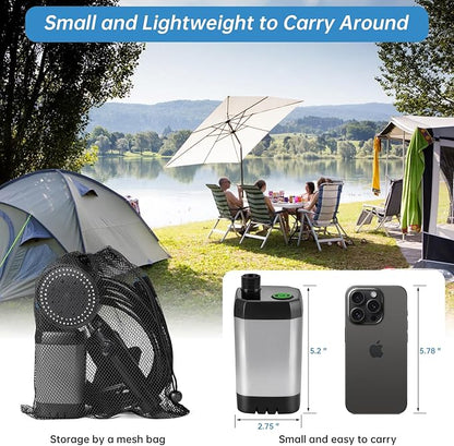 AlpsWolf Portable Shower for Camping, 6000mAh Rechargeable Camping Shower with Digital Power & Temperature Display, Portable Shower for Camping, Beach, Hiking, Outdoor Travelling, Pet Cleaning