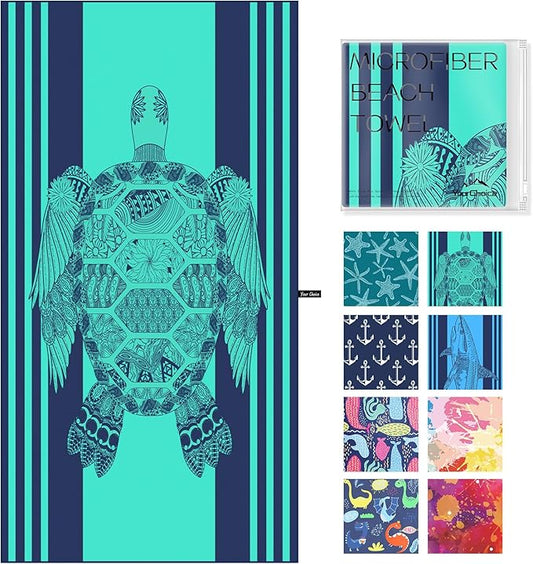 Your Choice Microfiber Beach Towels, Sand Free Beach Towel, Quick Dry Beach Towel, Extra Large Beach Towels for Adults, Kids (67x35 Inch, 60x30 Inch), Travel Towel, Camping Towel