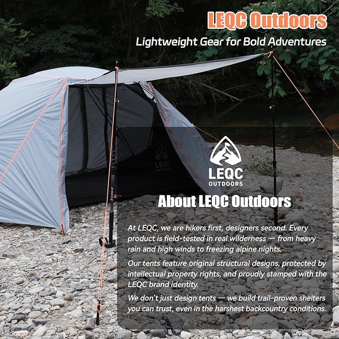 2 Person Camping Tent – Waterproof Easy Setup, Spacious Freestanding Double Door Shelter with Aluminum Poles for Camping & Festivals (Weight: 6.4 lbs)