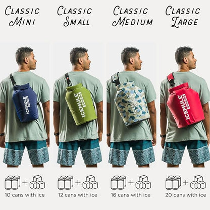 ICEMULE Classic Collapsible Sling Strap Cooler Hands Free, 100% Waterproof, Floats, 24+ Hours Cooling, Soft Sided Cooler for the Beach, Concerts, Traveling, RV-ing, Hiking, Kayaking, Camping & Fishing