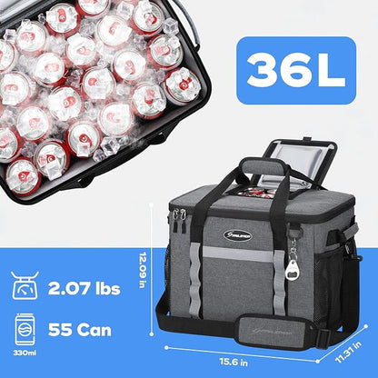 Maelstrom Soft Cooler Bag,Collapsible Soft Sided Cooler,24/30/60/75 Cans Beach Cooler,Ice Chest,Large Leakproof Camping Cooler,Portable Travel Cooler for Grocery Shopping,Camping,Road Trips