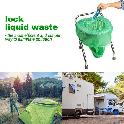 Webetop Degradable Gel Toilet Powder RV Toilet Liquid Waste Treatment Gelling and Deodorizing Powder with Disposal Bags for Camping Toilet, Composting Toilet or Emergency Portable Toilet