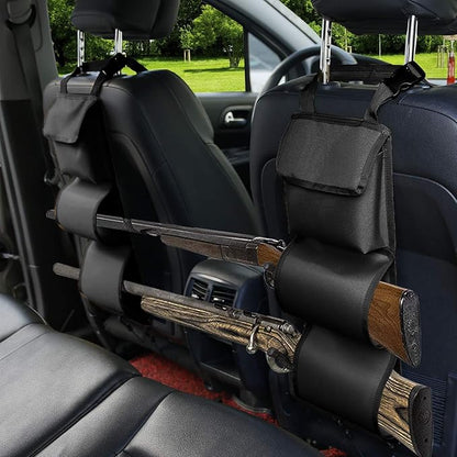 MYDAYS Seat Back Gun Rack, Gun Sling Bag, Camo Front Seat Gun Organizer Holder for Hunting Rifles/Shotguns