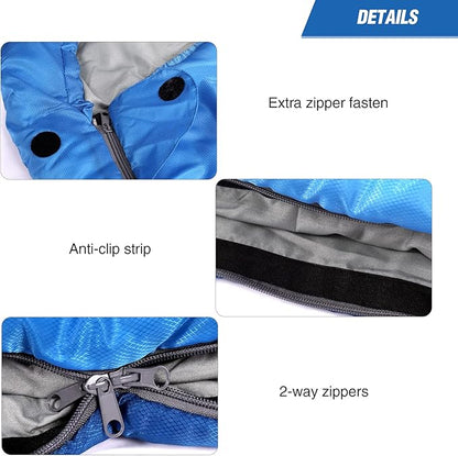 REDCAMP Kids Mummy Sleeping Bag for Camping, 3 Season Cold Weather Sleeping Bag Fit Boys,Girls & Teens, Blue/Rose Red