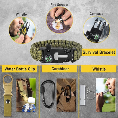 Gifts for Men Him Dad Husband, 28-In-1-Survival Kits, Men'S Gifts Survival Gear, Stocking Stuffers for Men Christmas Birthday Gifts, Unique Cool Gadgets Gifts for Camping, Hiking, Hunting