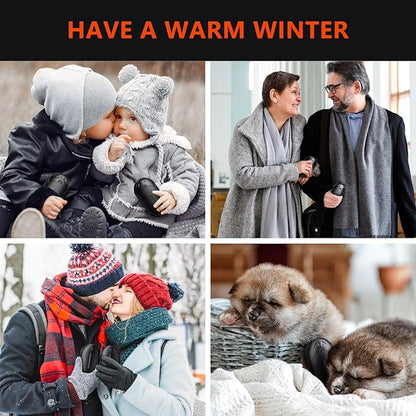 Rechargeable 6000mAh Pocket Hand Warmers - 20Hr Heating, Portable for Outdoor Sports, Camping, Hunting - Warm Gifts for Men, Women