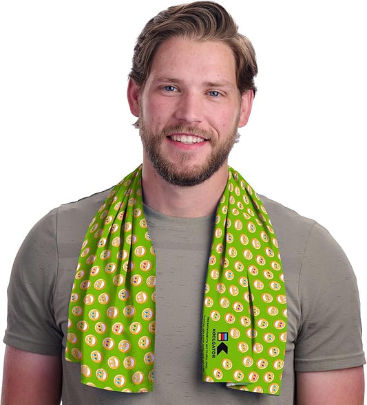 KOOLGATOR SPF 30 Cooling Towel for Face & Neck - Cooling Towels for Sports, Athletes, Gym, and Hot Weather - Men, Women & Kids
