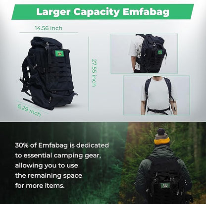 Survival Kit and First Aid Kit - Survival Gear and Equipment – Bug Out Bag Survival Kit - Camping Accessories with Axe, Shovel, Knife – Camping Gear – Camping Outdoor - Survival Gear