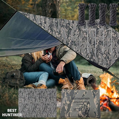 Heavy Duty Survival Blanket -Multifunctional Reflective Tarp Thermal Blanket - 60" x 83" Waterproof Sandproof for Camping Hiking Outdoors Multifunctional Emergency Blanket