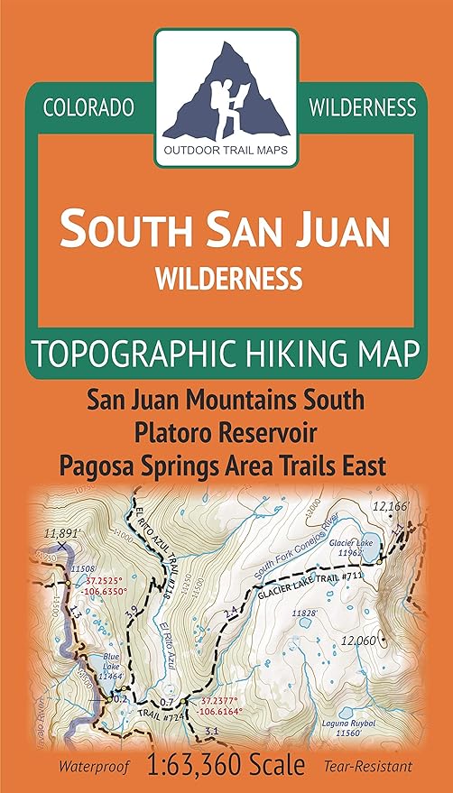 South San Juan Wilderness - Colorado Topographic Hiking Map (2019)