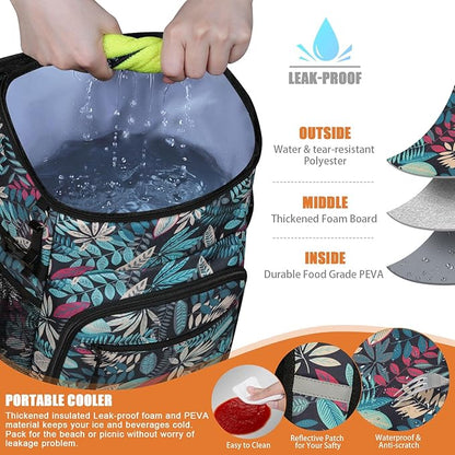 Cooler Backpack Insulated Leakproof Waterproof Backpack Cooler Bag 30/45 Cans, Large Capacity Lightweight Travel Camping Beach Backpack Cooler Ice Chest for Men and Women