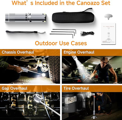 Rechargeable 20000mAh Camping Light, Telescopic Camping Lights, Collapsible Magnetic Camping Lantern with Stand IPX6 Waterproof Flashlights, Camping Lamp for Emergency, Hiking