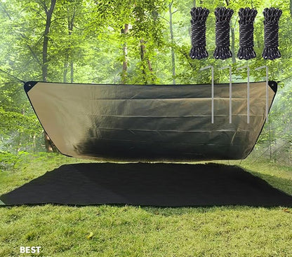 Heavy Duty Survival Blanket -Multifunctional Reflective Tarp Thermal Blanket - 60" x 83" Waterproof Sandproof for Camping Hiking Outdoors Multifunctional Emergency Blanket
