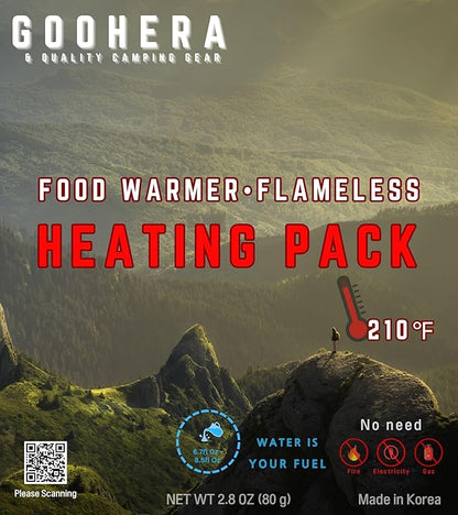 Portable Flameless Heating Pack Kit (3pcs) - Ideal for Camping, Backpacking, Hiking & Emergency Use - MRE Flameless Ration Heater for Outdoor Enthusiasts