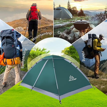 1/2/4/5/6 Person Dome Tents for Camping, Lightweight Portable Backpacking Tent, Small Easy Set Up Outdoor Waterproof Camping Hiking Tent for Adults