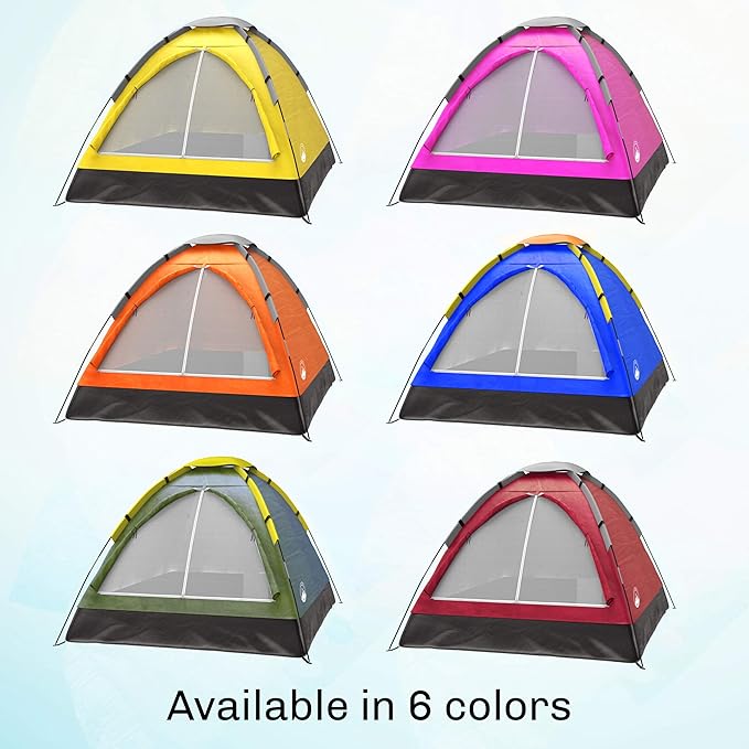 2 Person Camping Tent with Rain Fly and Carrying Bag