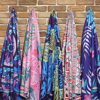 1 Pack Microfiber Beach Towel, Large Microfiber Towel 63" x 32" Sand Free Quick Dry Towel Super Lightweight Travel Towel Swim Pool Gym Camping for Adults Beach Accessories (Z-1 Pack Orange Boho)