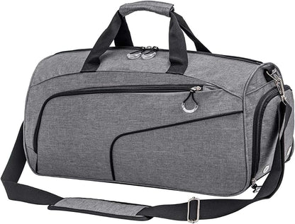Kuston Sports Gym Bag with Shoes Compartment &Wet Pocket Gym Duffel Bag Overnight Bag for Men and Women