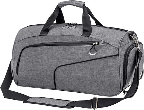 Kuston Sports Gym Bag with Shoes Compartment &Wet Pocket Gym Duffel Bag Overnight Bag for Men and Women