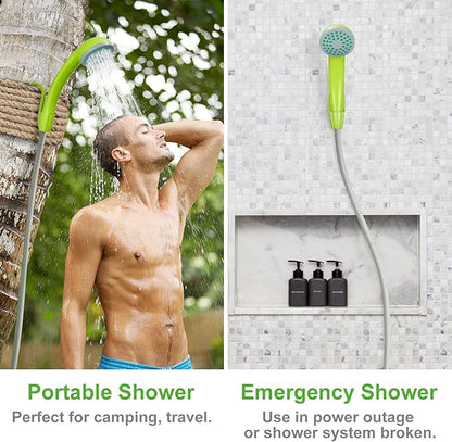 KEDSUM Portable Shower, Portable Camp Shower Pump with Rechargeable Battery, Portable Shower for Camping, Portable Outdoor Shower Head for Camping, Hiking, Traveling(+ Handheld Sprayer)