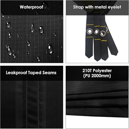 Gold Armour Tent Footprint, Camping Tarp Waterproof Ultralight - 84x60in | 84x84in | 84x96in | 82x106in | 120x108in | 120x120in | 120x144in Floor and Ground Tarps for Camping Hiking (Black 84x96in)