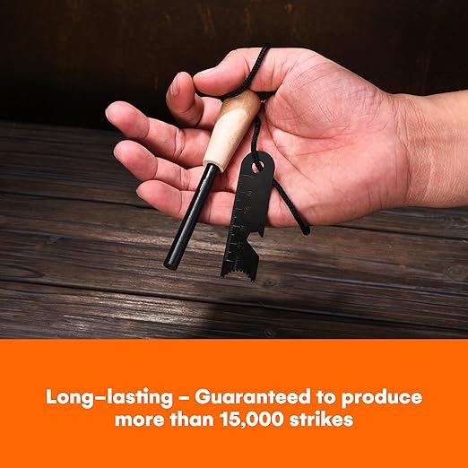 Zorestar | Fire Starter Survival Tool - Magnesium Fire Starter - Outdoor Adventure Essentials - Firestarter Tools for Camping, Hiking, and Survival Adventures - Reliable and Functional