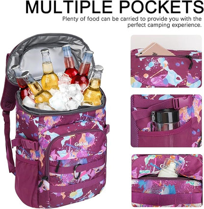 Cooler Backpack Insulated Leak Proof,Small Soft Coolers Bag for Men and Women Camping,Travel,Beach,Hiking,Picnic