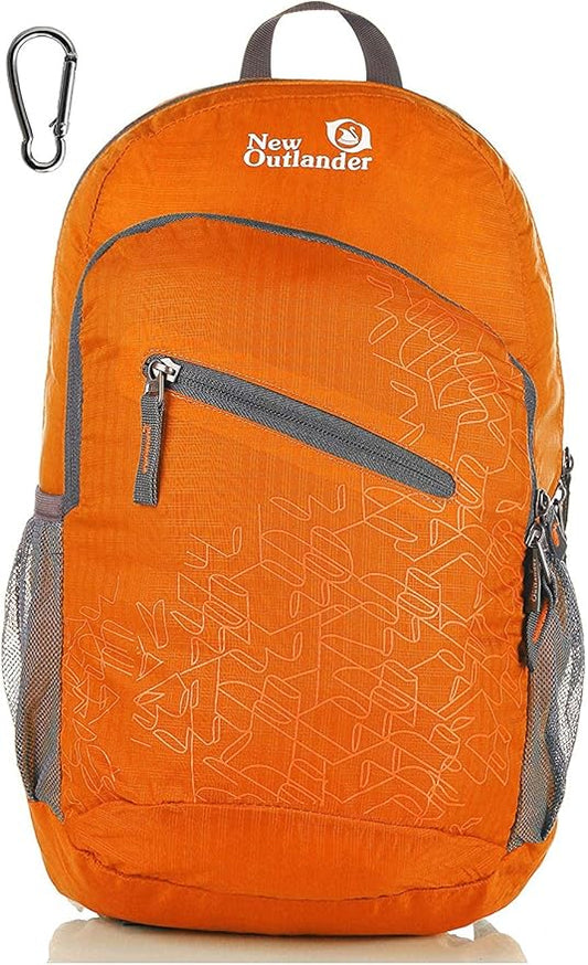Outlander Packable Handy Lightweight Travel Hiking Backpack Daypack-Orange-L