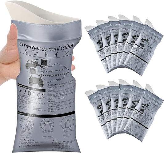 Disposable Emergency Urinal Bag, 8/12/20/24 Pack Portable Camping Pee Bags, Travel Pee Bags, Traffic Jam Emergency Portable Urine Bag, Vomit Bags, for Men Women Kids Children Patient