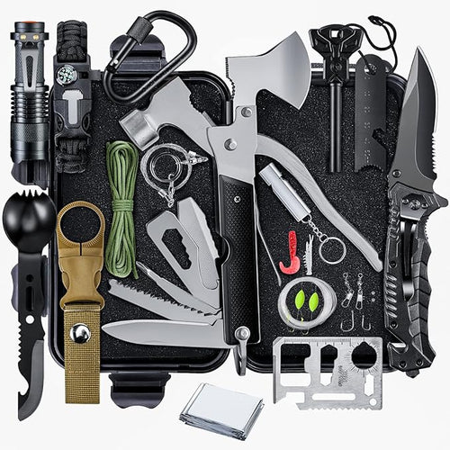 Gifts for Men Dad Him Husband Fathers Day - Survival Kit - Survival Gear and Equipment- Camping Accessories Cool Gadget Birthday Day Gifts for Men Husband Guy