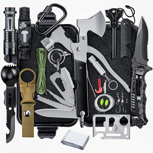 Gifts for Men Dad Him Husband Fathers Day - Survival Kit - Survival Gear and Equipment- Camping Accessories Cool Gadget Birthday Day Gifts for Men Husband Guy