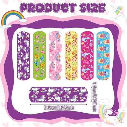 420 Pieces 6 Styles Cute Cartoon Bandages Knuckle Repair Tape Colorful First Aid Kit for Kids PE Fabric Adhesive Waterproof Breathable Bandages for Children Travel Cuts Scrapes Wounds (Cute)