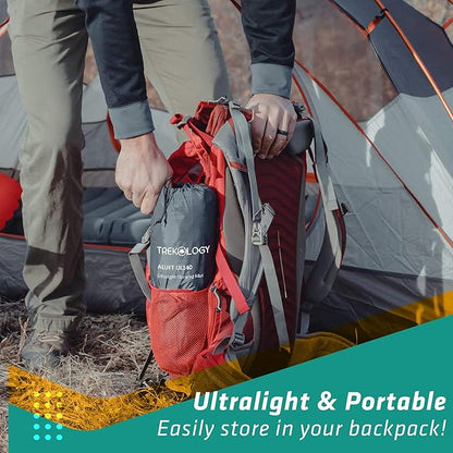 TREKOLOGY Sleeping Pad for Camping, UL140 Ultralight Backpacking Sleeping Mats for Adults Blow Up for Camping Sleeping Pads